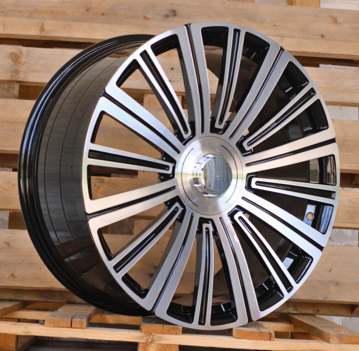 R23x11 5X112 ET 47 66.6 FB0620P Black Polished (MB) For MER (K7) (FORGED (Rear+Front)