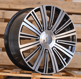 R23x11 5X112 ET 47 66.6 FB0620P Black Polished (MB) For MER (K7) (FORGED (Rear+Front)