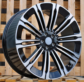 R22x9.5 5X108 ET 45 63.3 B1808 Black Polished (MB) For LAND (P)