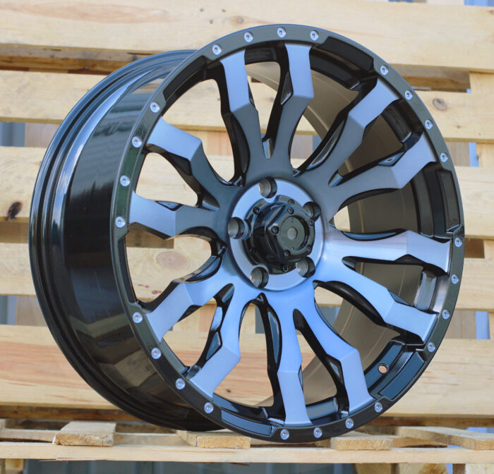 R20x9 5X127 ET 35 71.5 I0215B Black+Double Tinted Face (BLDTF) For 4X4 (K8)