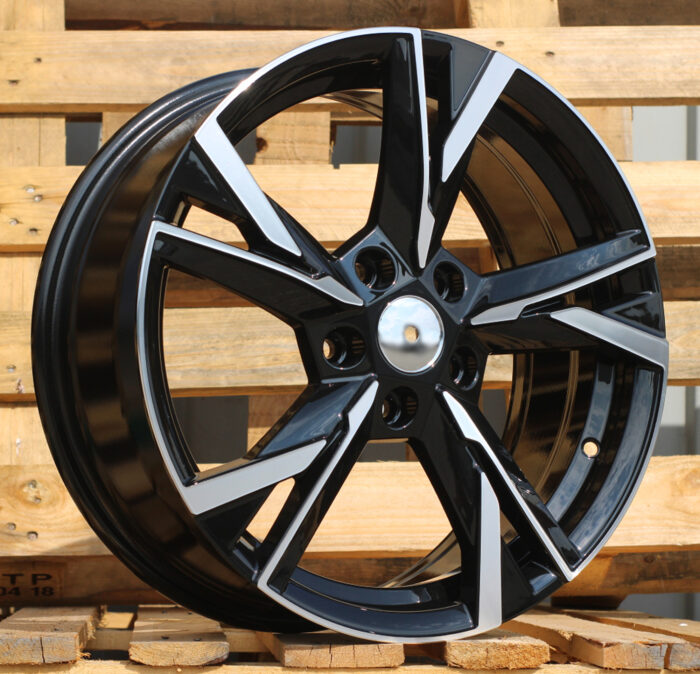 R16x6.5 5X112 ET 46 57.1 Y1241 Black Polished (MB) For SKODA (R) (NEW Model)