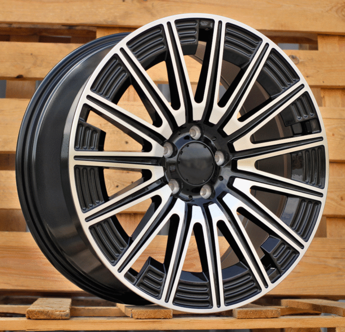 R19x9.5 5X112 ET 49 66.5 FLB005 Black Polished (MB) For MER (P1) (HYBRID FORGED Front+Rear New Model)