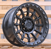 Indlæs billede til gallerivisning R18x9 6X139.7 ET 0 110.1 FBX099 Black Polished (MB) For 4X4 (K3) (HYBRID FORGED + Silver Rivets)