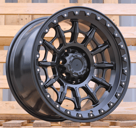 R18x9 6X139.7 ET 0 110.1 FBX099 Black Polished (MB) For 4X4 (K3) (HYBRID FORGED + Silver Rivets)
