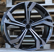 Indlæs billede til gallerivisning R20x8.5 5X112 ET 38 66.5 B5873 (IN5564) Black Polished (MB) For AUD (P1)