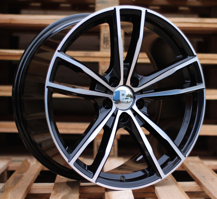 R18x8 5X112 ET 27 66.6 A5588 Black Polished (MB) For BMW (P) (Rear+Front)