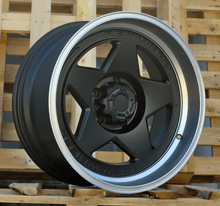 Indlæs billede til gallerivisning R18x9 5X127 ET M12 71.5 JT274 Black Polished (MB) For 4X4 (K3) (Polished Lip)