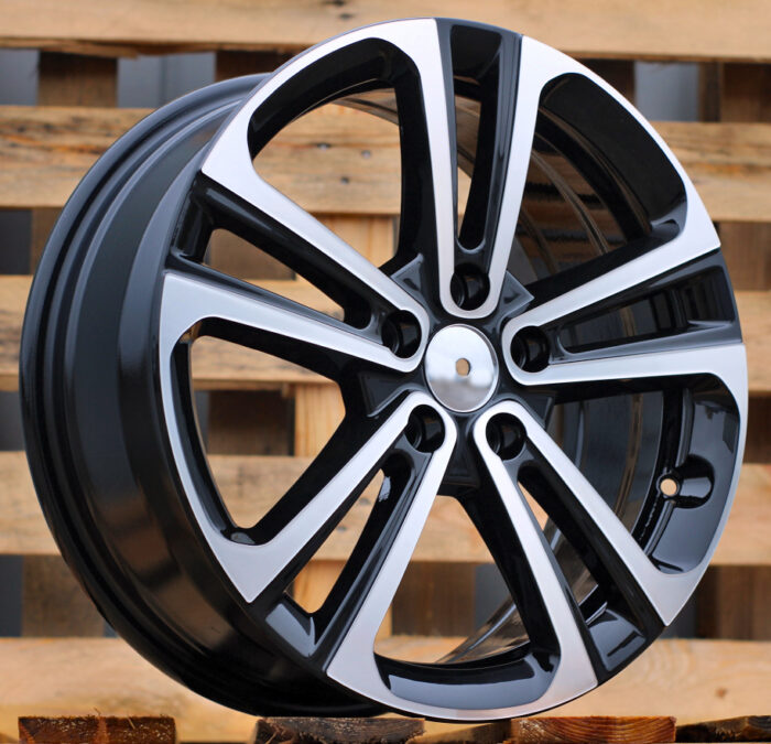 R17x7 5X108 ET 50 65.1 B5959 Black Polished (MB) For CITRO (D4+P) (HYBRID FORGED)