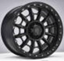R20x9 6X139.7 ET 0 110.1 JT200 Black Matt (BM) For 4X4 (K3) (MB+Silver Rivets)