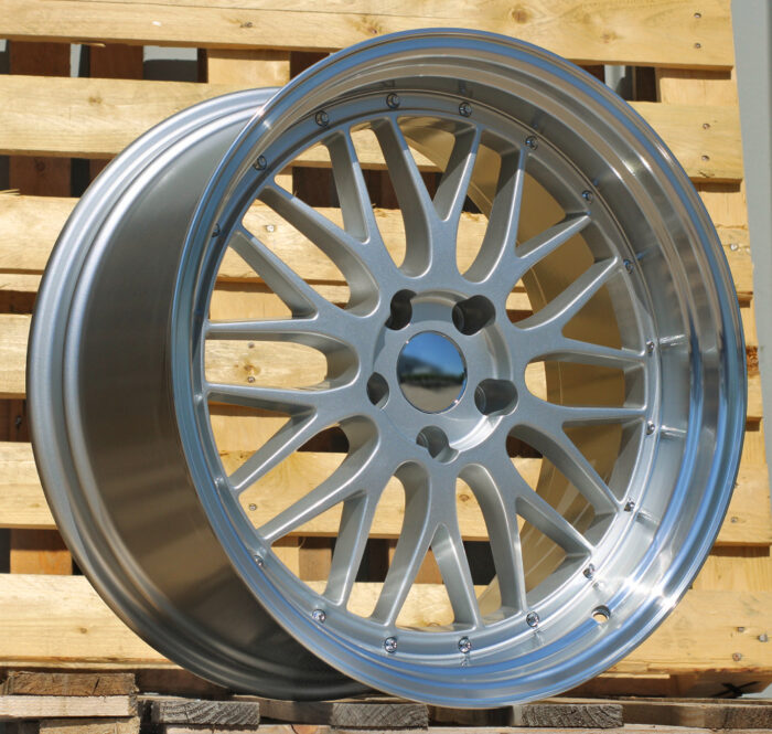 R19x9.5 5X120 ET 38 72.6 BK848 Silver+Polished Lip (SP) For BMW (K4) (BBS Style Rear+Front)