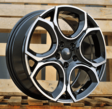 Indlæs billede til gallerivisning R17x7.5 5X112 ET 45 57.1 Y1232 (HF5162) Black Polished (MB) For VW (P1) (HYBRID FORGED)