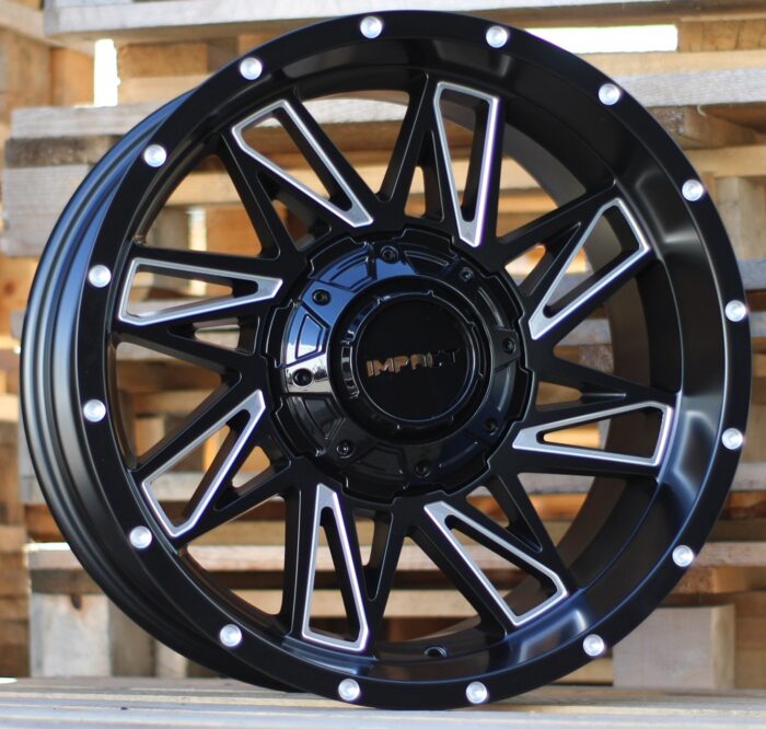 R18x9 10X120/127 ET M12 78.1 B1544 Black Matt+Polished Lip (BMPL) For 4X4 (K7)