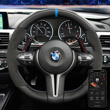 Indlæs billede til gallerivisning carbon fiber led steering wheel paddle shfiter smart (1)