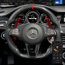 Indlæs billede til gallerivisning carbon fiber led steering wheel paddle shfiter smart (3)