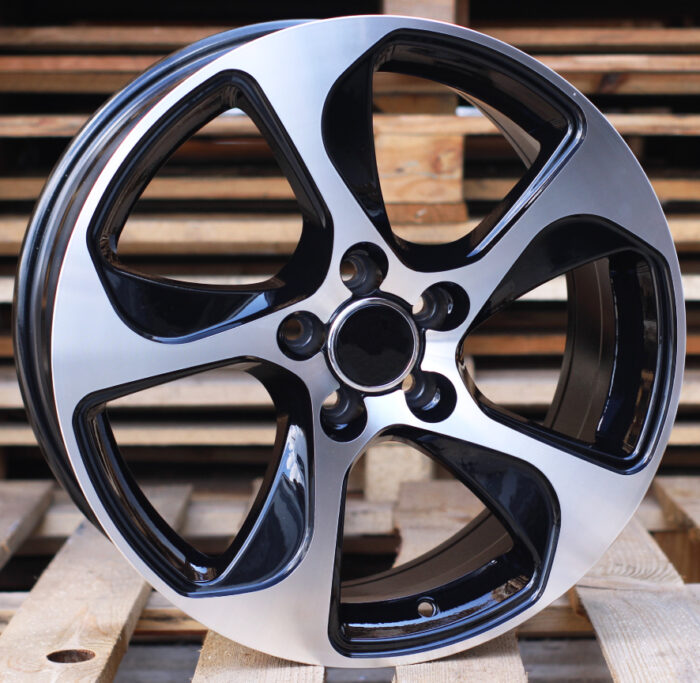 R17x7.5 5X100 ET 40 66.5 BK742 Black Polished (MB) For AUD