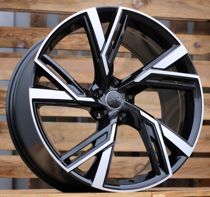 R19x8.5 5X112 ET 30 66.5 B1571 Black Polished (MB) For AUD (P+Z4+Z1)