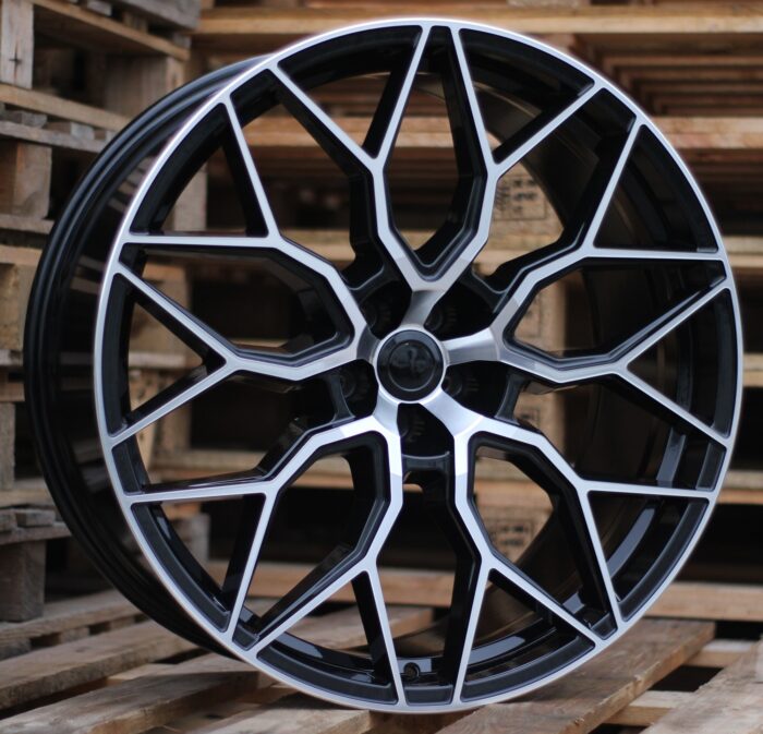 R23x10.5 5X112 ET 25 66.5 B1604 Black Polished (MB) For RACIN (Z4) (STYLE VOSSEN)