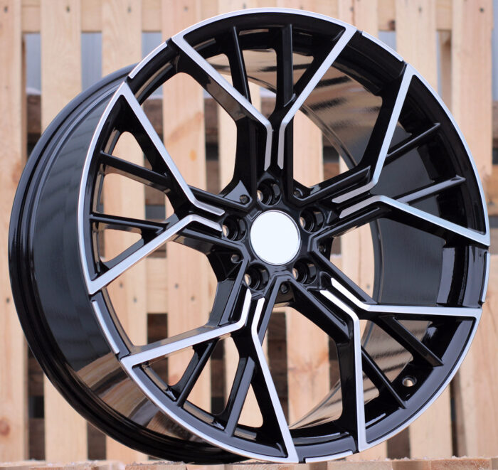 R20x9.5 5X112 ET 40 66.6 A5602 (BY1906) Black Polished (MB) For BMW (Z3) (Rear+Front)