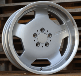 R17x8 5X112 ET 35 66.6 BK632 Silver+Polished Lip (SP) For MER (P2) (MONOBLOCK Style)