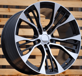 R21x10 5X120 ET 40 74.1 BK851 (FR765) Black Polished+Powder Coating (MBPC) For BMW (P) (Rear+Front)