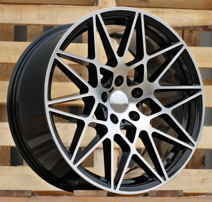 R18x9.5 5X120 ET 40 72.6 B5167 Black Polished+Powder Coating (MBPC) For BMW (P) (Rear+Front)