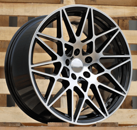 R18x9.5 5X120 ET 40 72.6 B5167 Black Polished+Powder Coating (MBPC) For BMW (P) (Rear+Front)