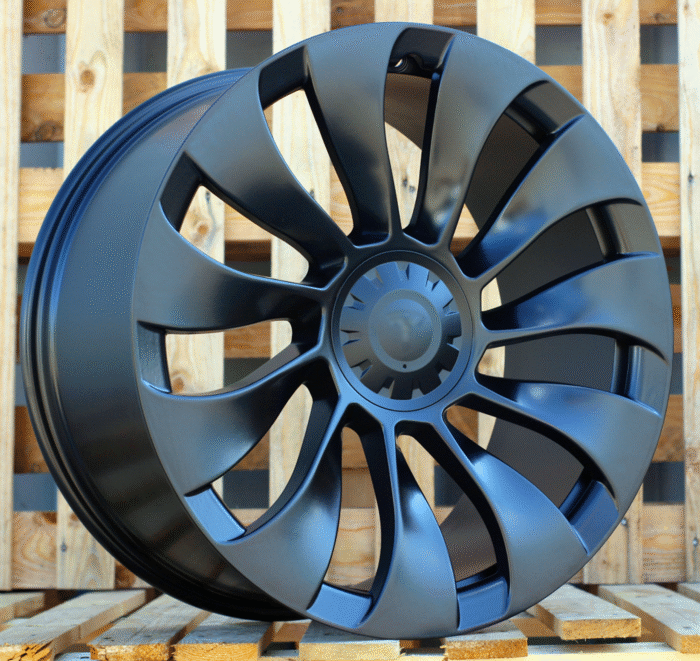 R19x8.5 5X114.3 ET 40 64.1 YS214 (H3117F) Black Half Matt (BLHM) For TESLA (Z6) (HYBRID FORGED (Model 3)