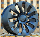 R18x8.5 5X114.3 ET 40 64.1 YS214 Black Half Matt (BLHM) For TESLA (K4+P) (HYBRID FORGED (Model 3)