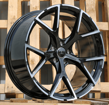 Indlæs billede til gallerivisning R17x7.5 5X112 ET 42 66.5 3S5997 Black Polished (MB) For AUD (P) (HYBRID FORGED)
