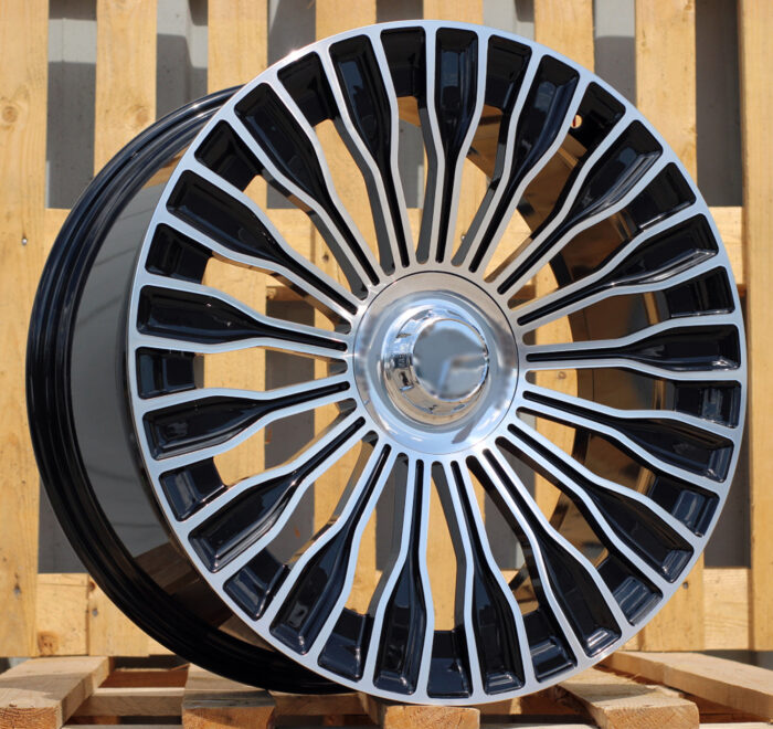 R19x8.5 5X112 ET 36 66.6 I0313 (XF116) Black Polished (MB) For MER (K4) (HYBRID FORGED (Front+Rear)