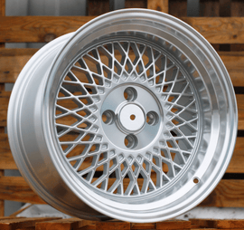 R15x8.25 4X100 ET 20 73.1 XF098 Polished Silver (MS) For RACIN (R)
