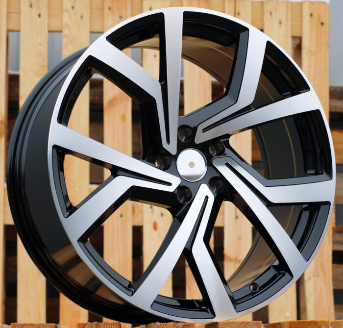 R18x7.5 5X100 ET 45 57.1 B1154 Black Polished (MB) For VW (P2+Z1)