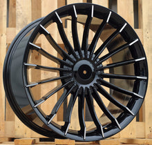 Indlæs billede til gallerivisning R20x8.5 10X112/120 ET 25 72.6 BK273 Black Polished (MB) For BMW (K4+P) (ALPINA Style Rear+Front)