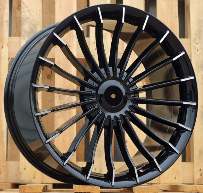 R19x8.5 5X120 ET 20 74.1 BK273 Black Polished (MB) For BMW (P+P2) (ALPINA Style (Rear+Front)