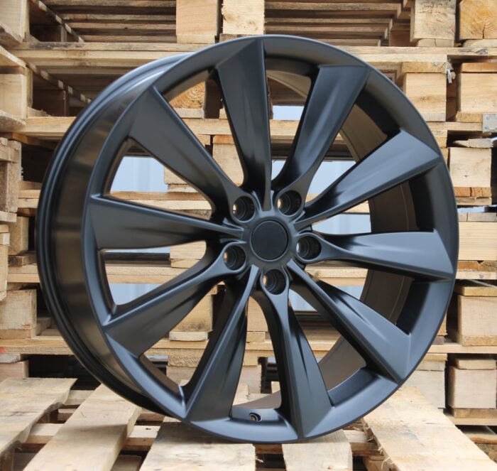 R21x8.5 5X120 ET 40 64.1 B1385 Black Half Matt (BLHM) For RACIN (Z2) (TESLA Front+Rear)