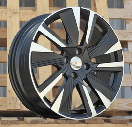 R18x7 4X108 ET 35 65.1 YF1152 Black Polished Half Matt (MBHM) For PEUG (K7) (HYBRID FORGED)