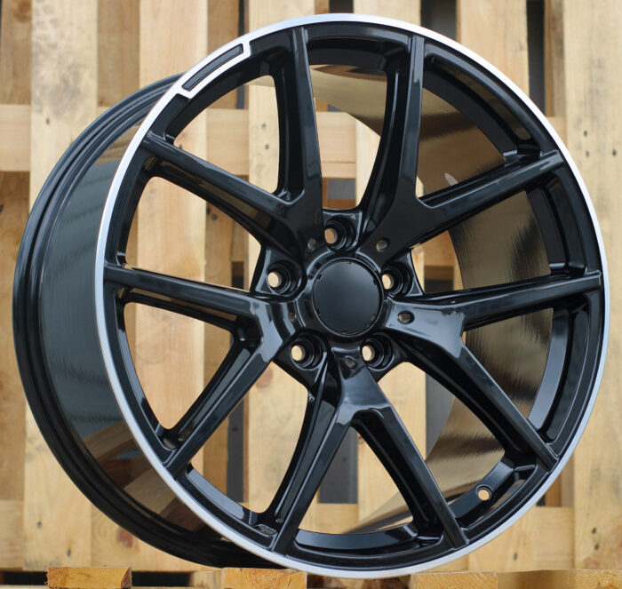 R20x10 5X130 ET 35 84.1 A8221 Black+Polished Lip (BLPL) For MER (P)