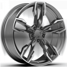Indlæs billede til gallerivisning R20x8 5X112 ET 27 66.6 YF5718 Black Polished (MB) For BMW (P1) (X3) HYBRID FORGED Rear+Front)