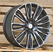 Indlæs billede til gallerivisning R22x9.5 5X120 ET 45 72.56 XE136 (FBX207) Black Polished Matt (MBM) For LAND (K7) (HYBRID FORGED)