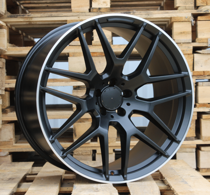 R22x10 5X130 ET 36 84.1 FE115 (HE762) Black Half Matt+Polished Lip (BLHMPL) For MER (P1) (Rear+Front)