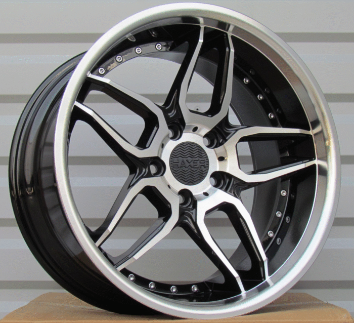 R18x10 5X120 ET 15 74.1 SSA01 (HX030) Black Polished+Powder Coating (MBPC) For HAXER (K3) (Rear+Front)