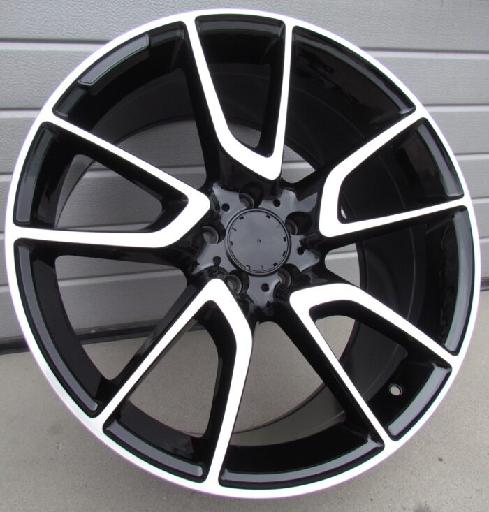 R20x8.5 5X112 ET 40 66.6 B1303 (IN5450) Black Polished (MB) For MER (K3) (Rear+Front)