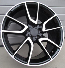 R20x9.5 5X112 ET 45 66.6 B1303 (IN5450) Black Polished (MB) For MER (K3) (Rear+Front)