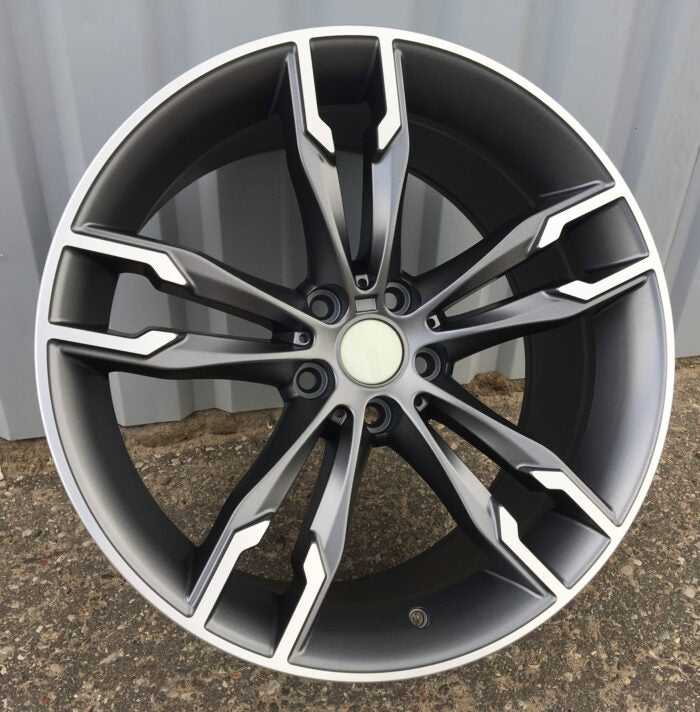 R17x8 5X120 ET 34 72.6 B1257 (BK5255) Grey Polished (MG) For BMW (K4)
