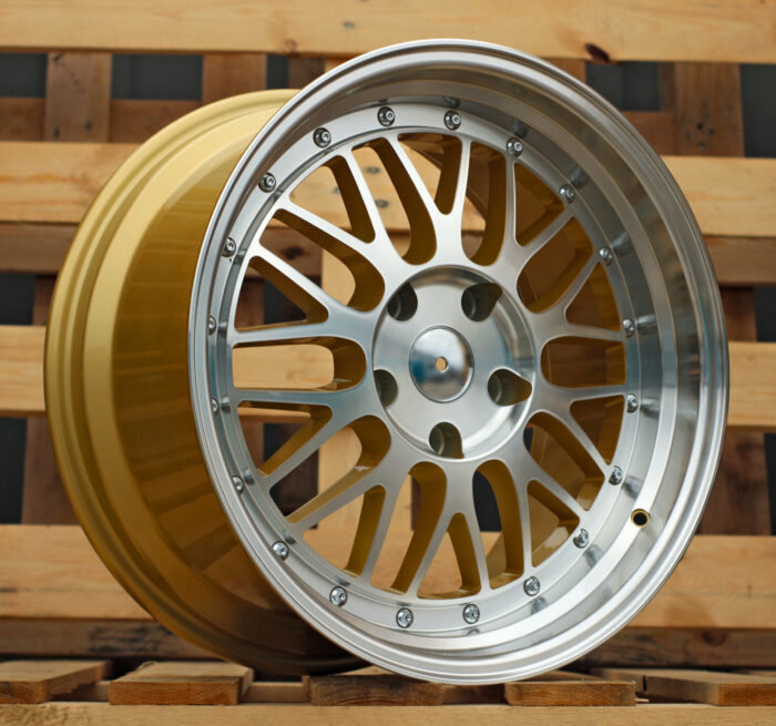 R17x7.5 5X120 ET 34 72.6 A1025 Gold+Polished (YP) For RACIN (P) (BBS Style)