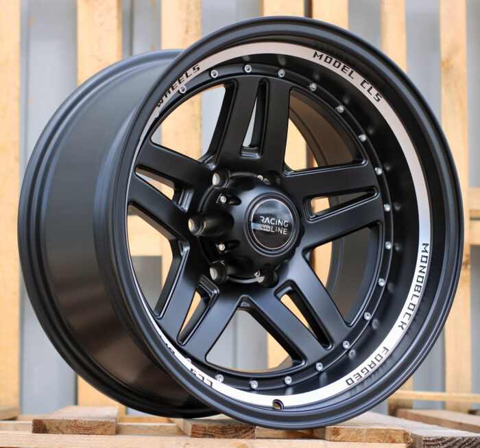 R15x10 5X139.7 ET M44 110.1 BK936 Black Half Matt+Polished Lip (BLHMPL) For 4X4 (D3)