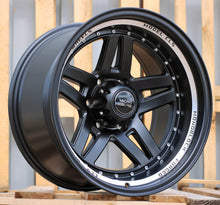 Indlæs billede til gallerivisning R15x10 5X139.7 ET M44 110.1 BK936 Black Half Matt+Polished Lip (BLHMPL) For 4X4 (D3)