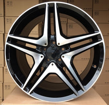 Indlæs billede til gallerivisning R18x9.5 5X112 ET 45 66.6 BY496 Black Polished+Powder Coating (MBPC) For MER (P1) (Rear+Front)