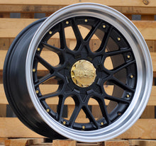 Indlæs billede til gallerivisning R18x10 10X120/112 ET 15 74.1 HX025 (HX025) Black Half Matt+Polished Lip (BLHMPL) For HAXER (P) (Rear)
