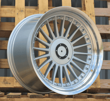 Indlæs billede til gallerivisning R18x10 5X120 ET 15 74.1 B1803 Silver+Polished Lip (SP) For BMW (Z6) (ALPINA Style Rear+Front)